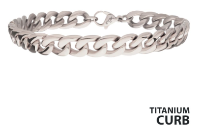 Titanium Curb Chain Bracelet