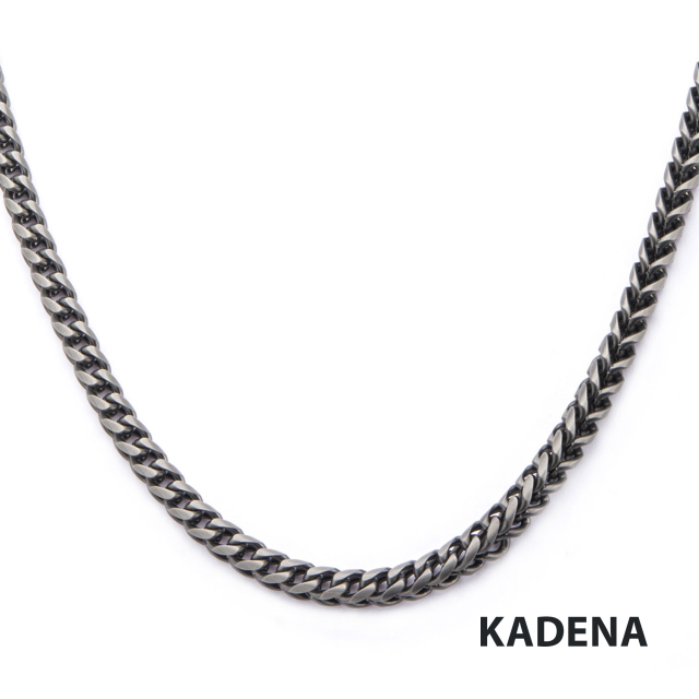 Black Gun Metal Steel Foxtail Chain