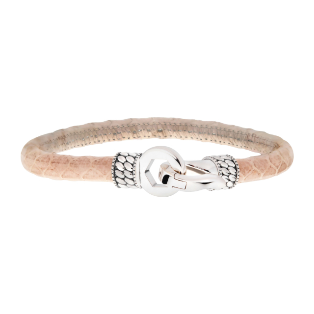 Tan Python Snake Leather Bracelet