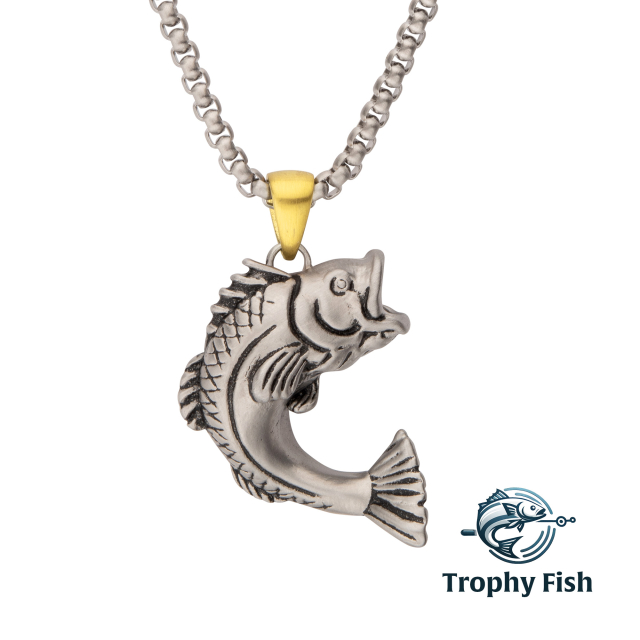 Steel Largemouth Bass Pendant