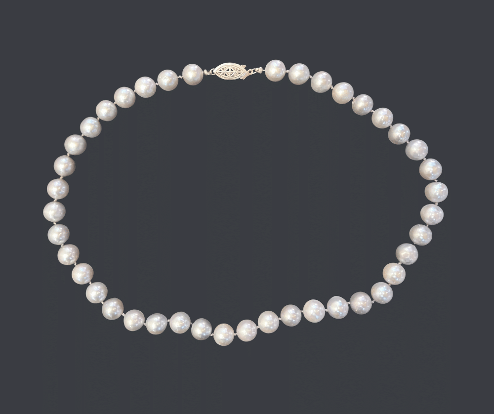 14KW Silver Freshwater Pearl Strand