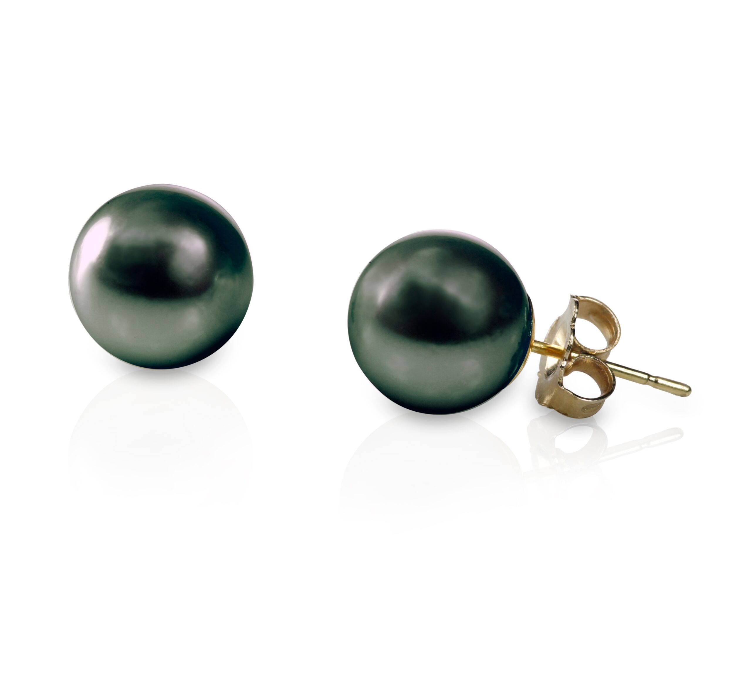 14KY Tahitian Pearl Stud Earrings