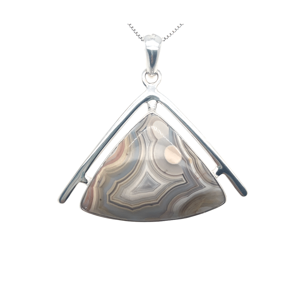 SS Crazy Lace Agate Pendant