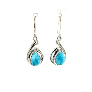 SS LARIMAR DANGLE EARRINGS