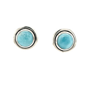 SS LARIMAR STUD EARRINGS
