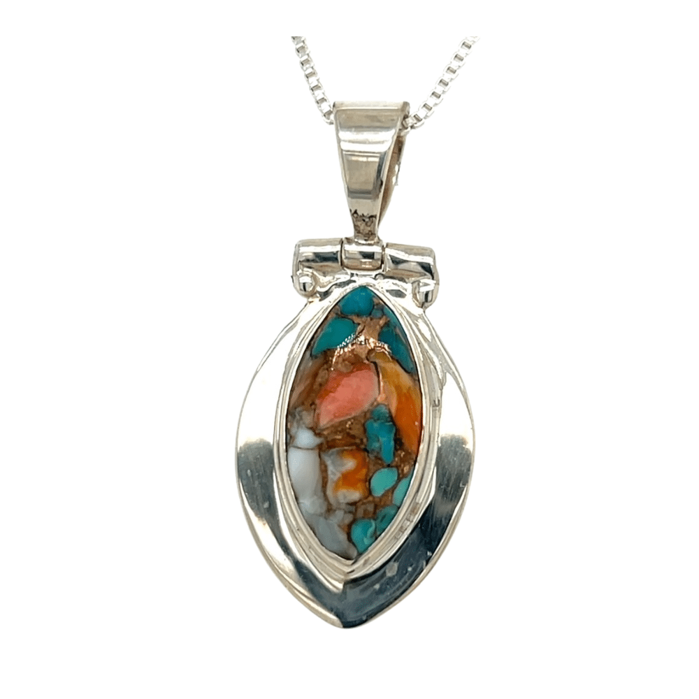 SS Turquoise Spiney Oyster Pendant