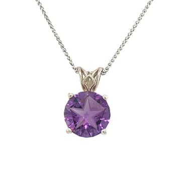 14KW 11MM Star Cut Amethyst Pendant