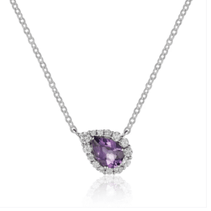 KW AMY DIA HALO PEAR NECK