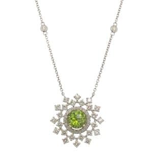 KW SNOWFLAKE RD PERIDOT NECK