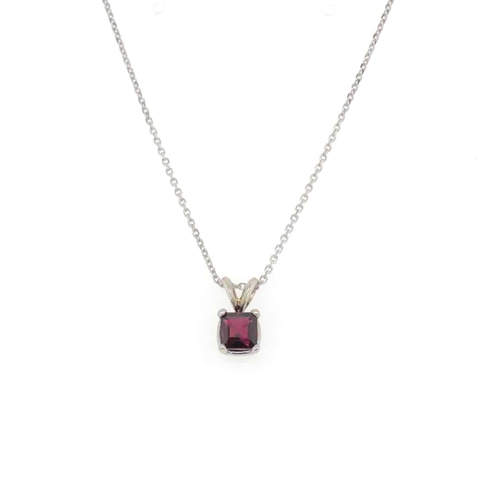 14KW 0.75CTW Almandite Garnet Pendant