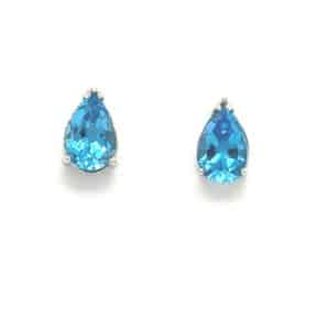 KW TOPAZ PEAR STUDS