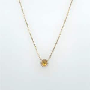 KY CIRCLE CITRINE DIA HALO