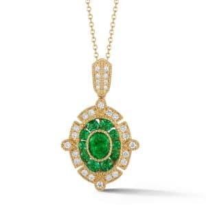 KY DIA EMERALD PNDT W CHAIN