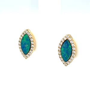 KY MARQ HALO OPAL STUDS