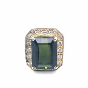 KY TOURM GREEN EM CUT RING