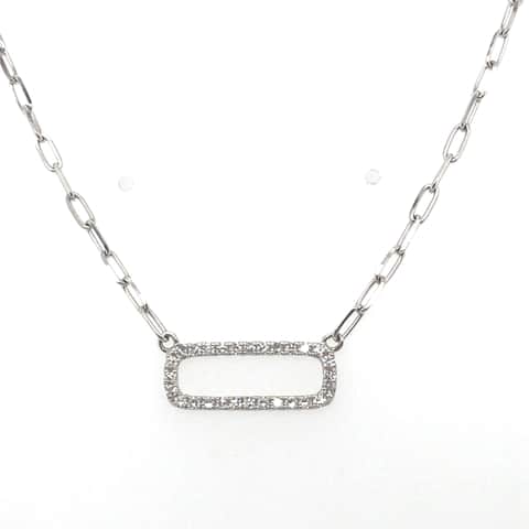 14KW Paperclip Diamond Necklace