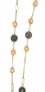 CITRINE AND SMOKEY QUARTZ NECK