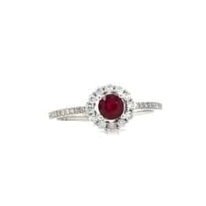 KW SIMPLE RUBY DIA RING