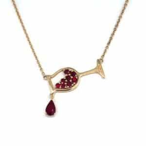 KY RUBY WINE GLASS PNDT