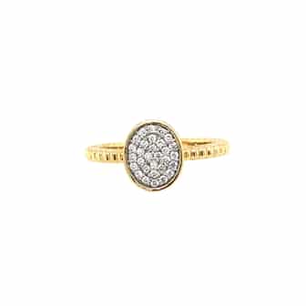 14KY Diamond Pave Signet Ring