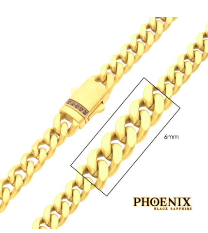 18Kt Gold IP Steel Miami Cuban Necklace