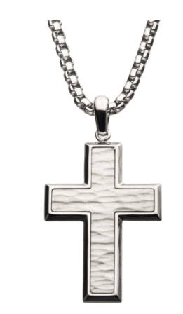 Stainless Steel Cross Pendant with Box Chain