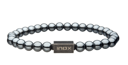 Hematite Gemstone Stretch Bead Bracelet