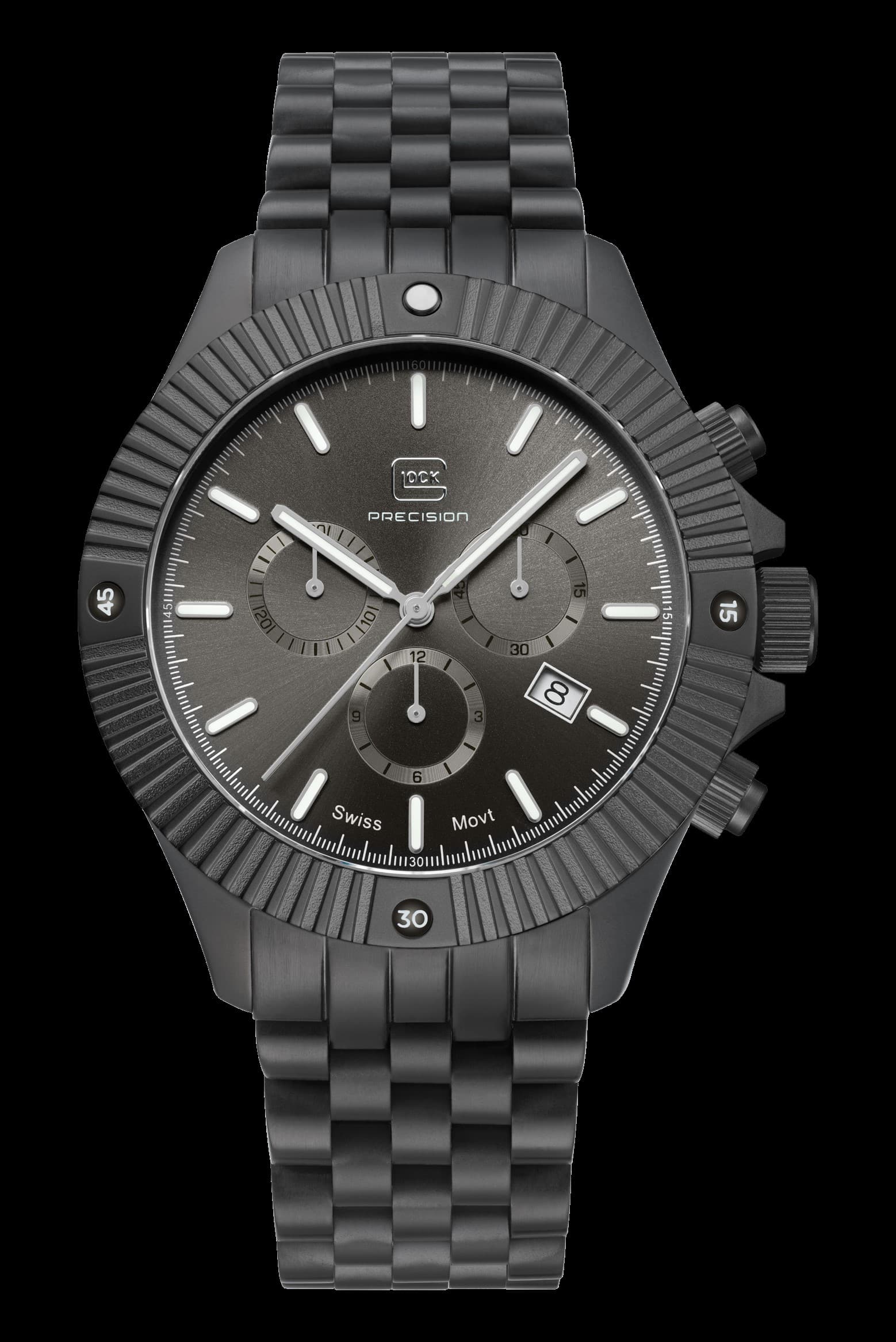 Glock SS Gunmetal Watch