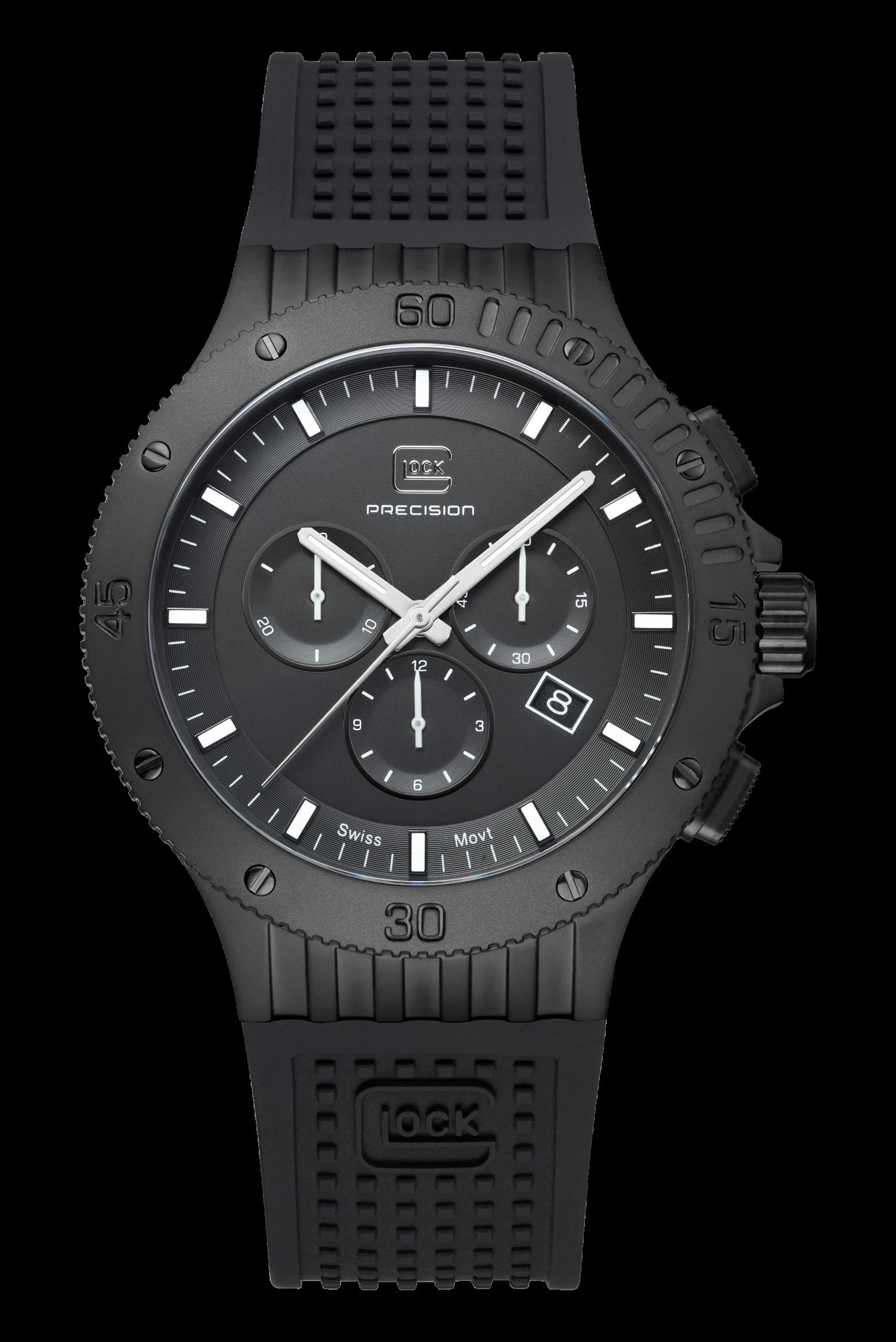 Glock Black SS W/Silicone Strap