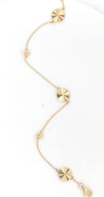 14KY Disk Bracelet