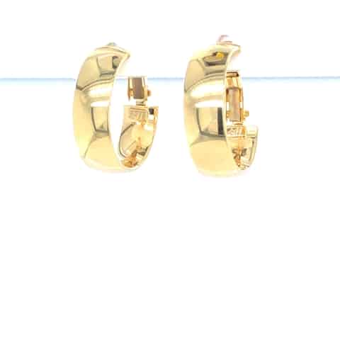 14KY Italian Oval Hoops