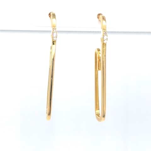 14KY Fashion Diamond Kiss Earrings