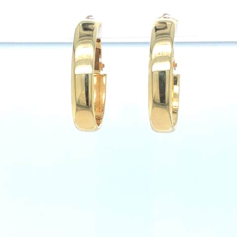 14KY Wedding Band Style Hoops