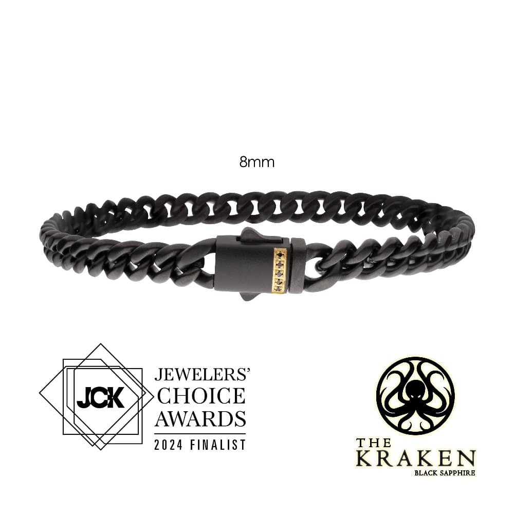 Black IP Steel Cuban Chain Bracelet