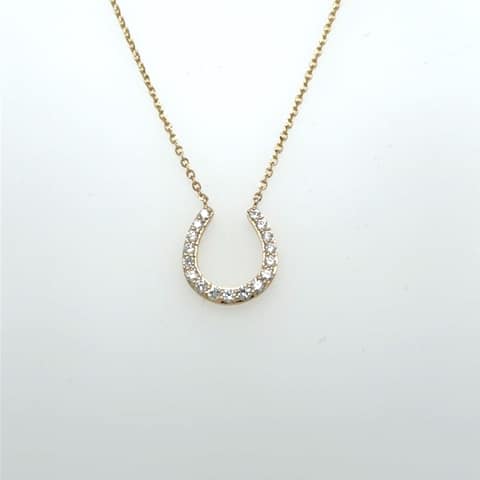 14KY Diamond Horseshoe Necklace